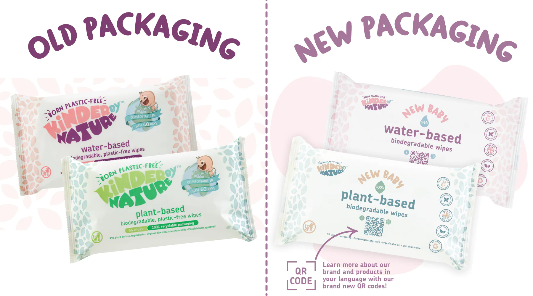 Kinder by Nature 100% Biodegradable Plant-Based Baby Wipes - 672 Count (12 packs of 56 wipes) - Image 4