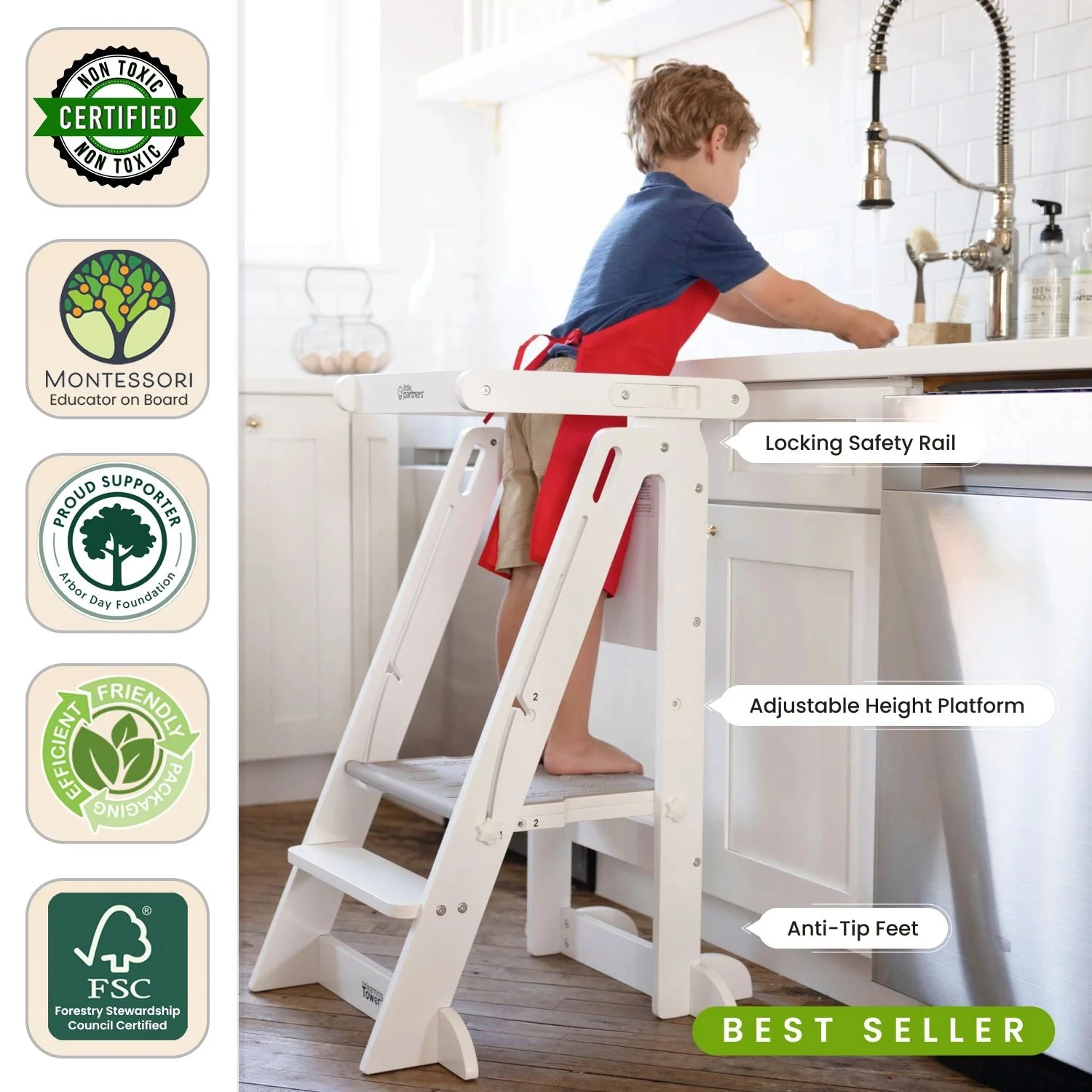 Little Partners Learn 'N Fold Learning Tower® Toddler Tower - Image 10