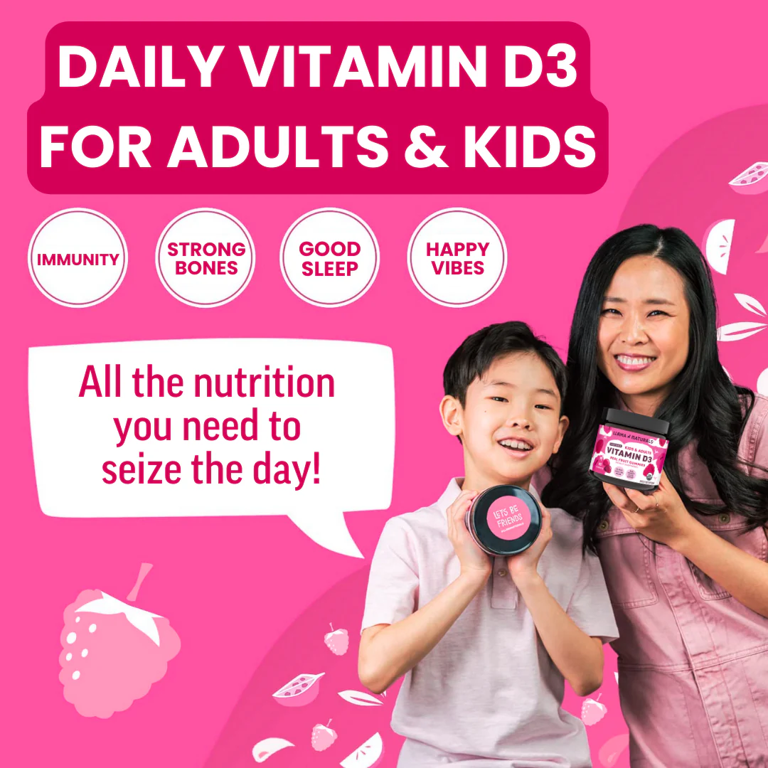 Llama Naturals Vitamin D3 Gummies, Raspberry (120 ct) - Image 5