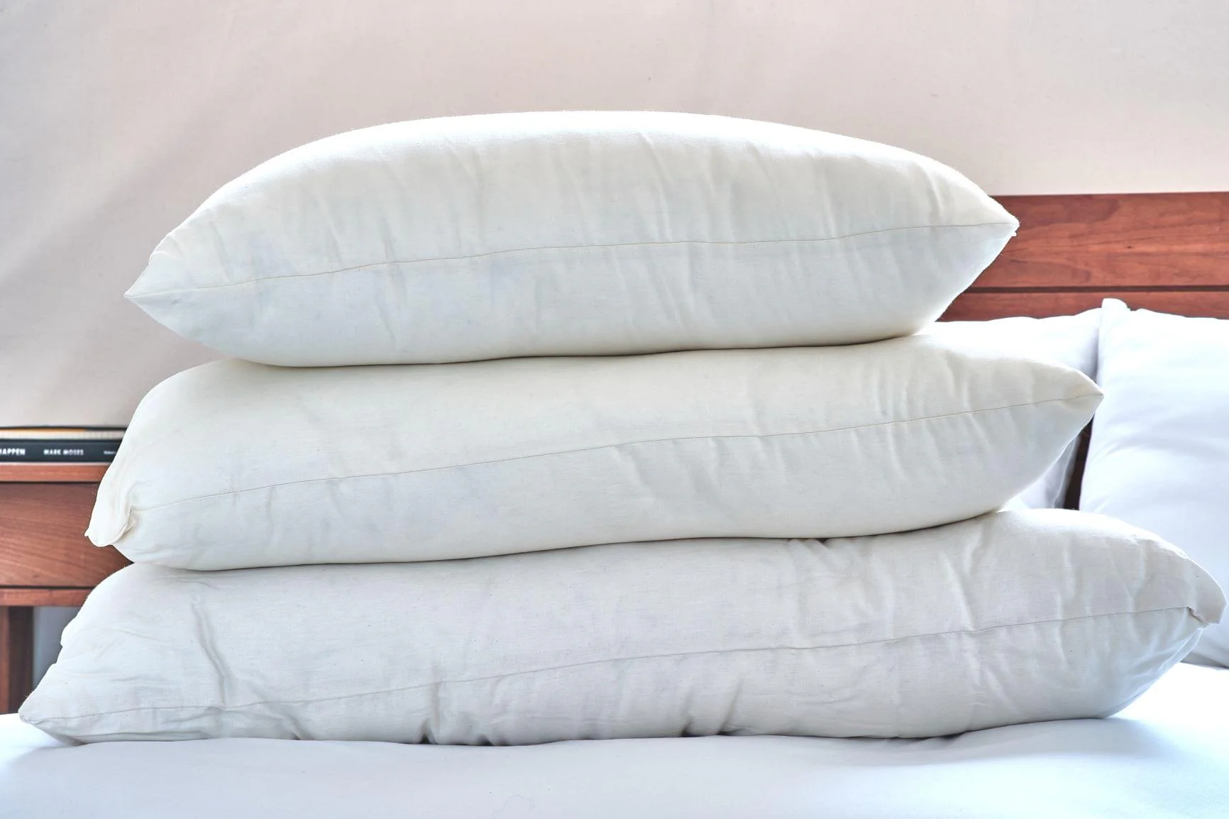 White Lotus Kapok Pillows with Organic Casing - Image 6